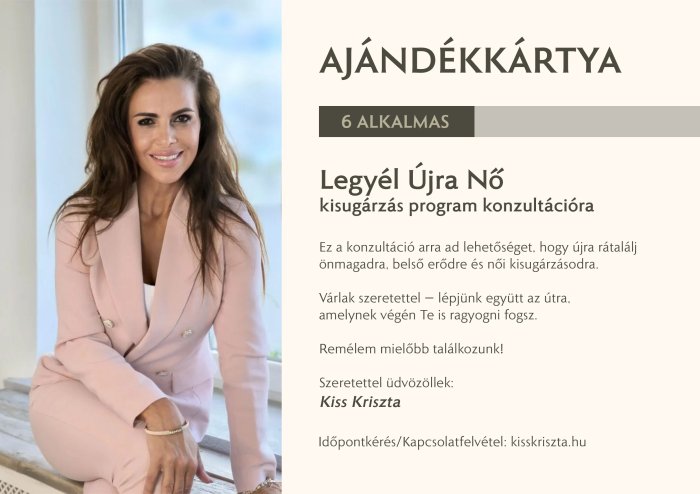 „6 alkalmas / bérletes csomag” ajándékkártya